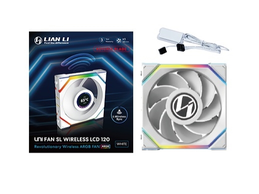 Lian Li Uni Fan Sl Wireless Lcd Reverse White 120mm