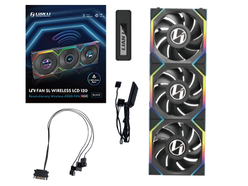 Lian Li Uni Fan Sl Wireless Lcd 120 Ventilator 12 Cm Sort