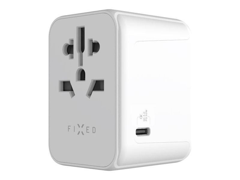 Fixed Fixed Voyager World Adapter FIXCT30-1C2A-WH USB-A/USB-C Reseadaptrar | Tele & GPS - Batteri & Laddare - Laddare | GameStuff