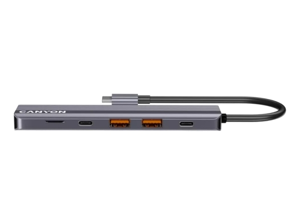 Canyon Ds-17, Multiport Docking Station, 6 Anschlüsse, 1Xusb-C 100W+2Xusb3.0+ 1Xhdmi+Kartenleser