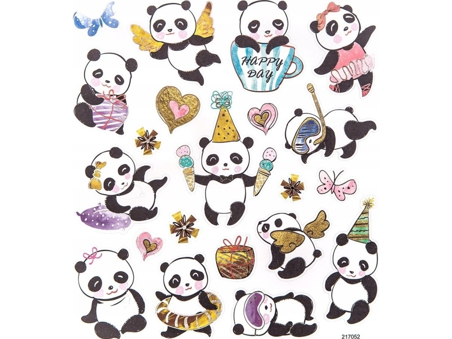 Dp Craft Stickers - Panda 21 Stk