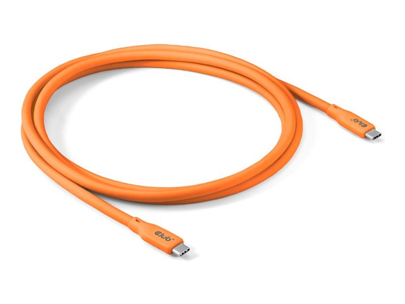 Club3d Usb C Kabel Orange, 2 M, Usb C, Usb C, Usb4 Gen 2X2, 20 Gbit/S, Orange