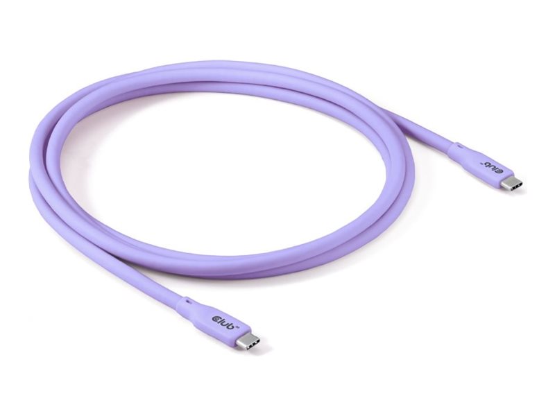 Club3d Usb C Kabel Lila, 2 M, Usb C, Usb C, Usb4 Gen 2X2, 20 Gbit/S, Violett