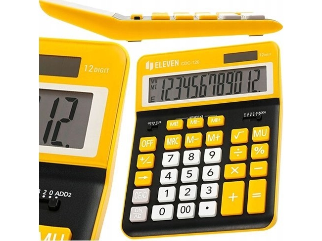 Bürorechner Eleven Eleven Cdc120bkor Schwarz, Weiße & Orange Tasten Sowie Orange Rahmen Um Das Display