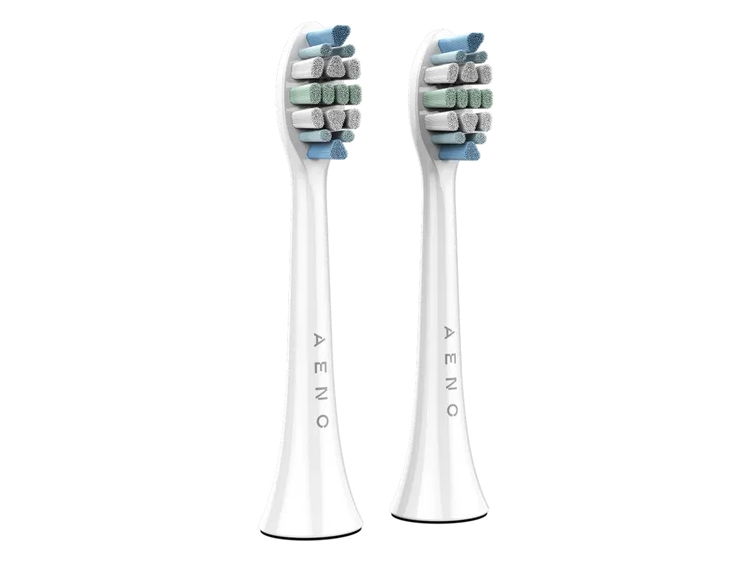 Aeno Ersatzbürstenkopf, Dupont-Borsten, 2 Stück Pro Set, Aeno Für Db3, Db4, Db5, Db6, Weiß