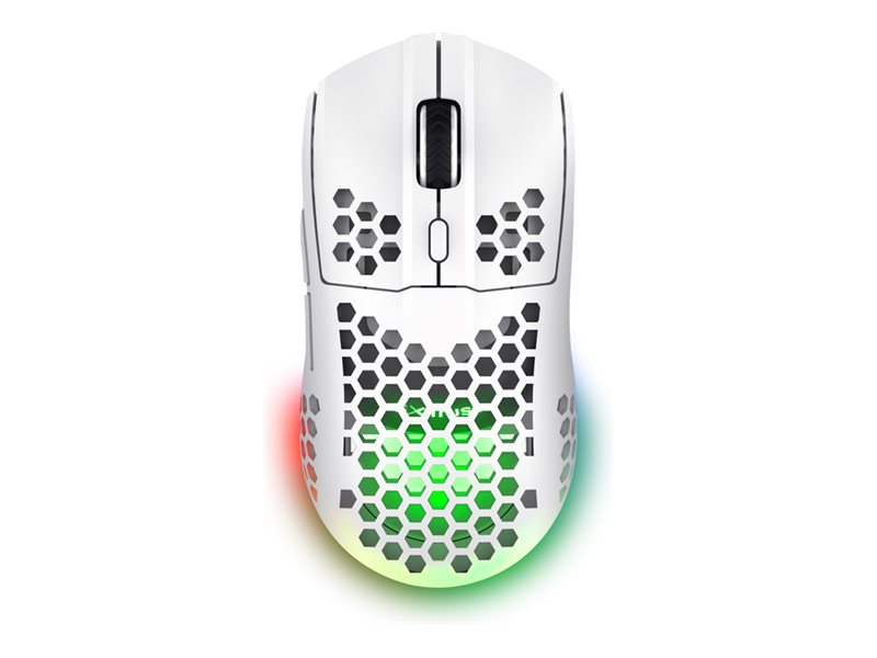 Trust GXT 929W Helox - Mus - ultra-lightweight, gaming - högerhänt - optisk - 6 knappar - trådlös - 2.4 GHz - trådlös USB-mottagare - vit | Spel - Gamingmöss & Tangentbord - Gaming möss | GameStuff
