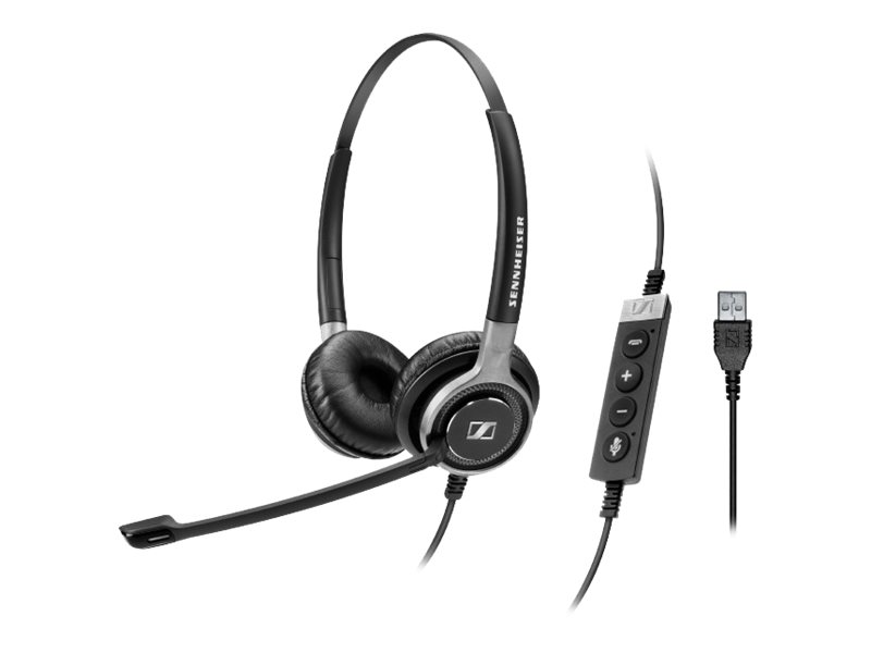 Sennheiser Sc 660 Usb Ml Headset Binaural Mit Line-In Call Control Und Usb Anschluss Fuer Ms Lync (504553)