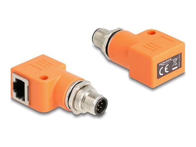 Delock 60627, M12, Rj45, Orange