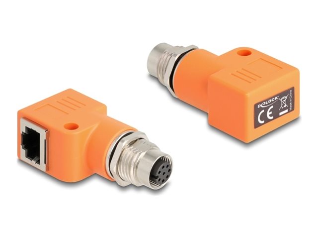 Delock 60668, M12, Rj45, Orange