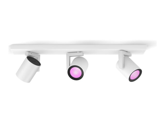 Philips Hue White and Color Ambiance Argenta - Lyskaster - LED-pære for søkelys x 3 - GU10 - 4.2 W - klasse E - 16 millioner farger - 2000-6500 K - hvit