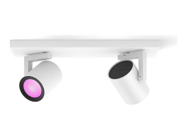 Philips Hue White And Color Ambiance Argenta Spotlys Led Spot Lyspære X 2 Gu10 4.2 W Klasse E 16 Millioner Farver 2000 6500 K Hvid