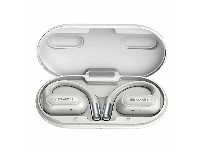 Awei Bluetooth 5.4 Ausinės Ows T93+ Docking Station Baltos Spalvos