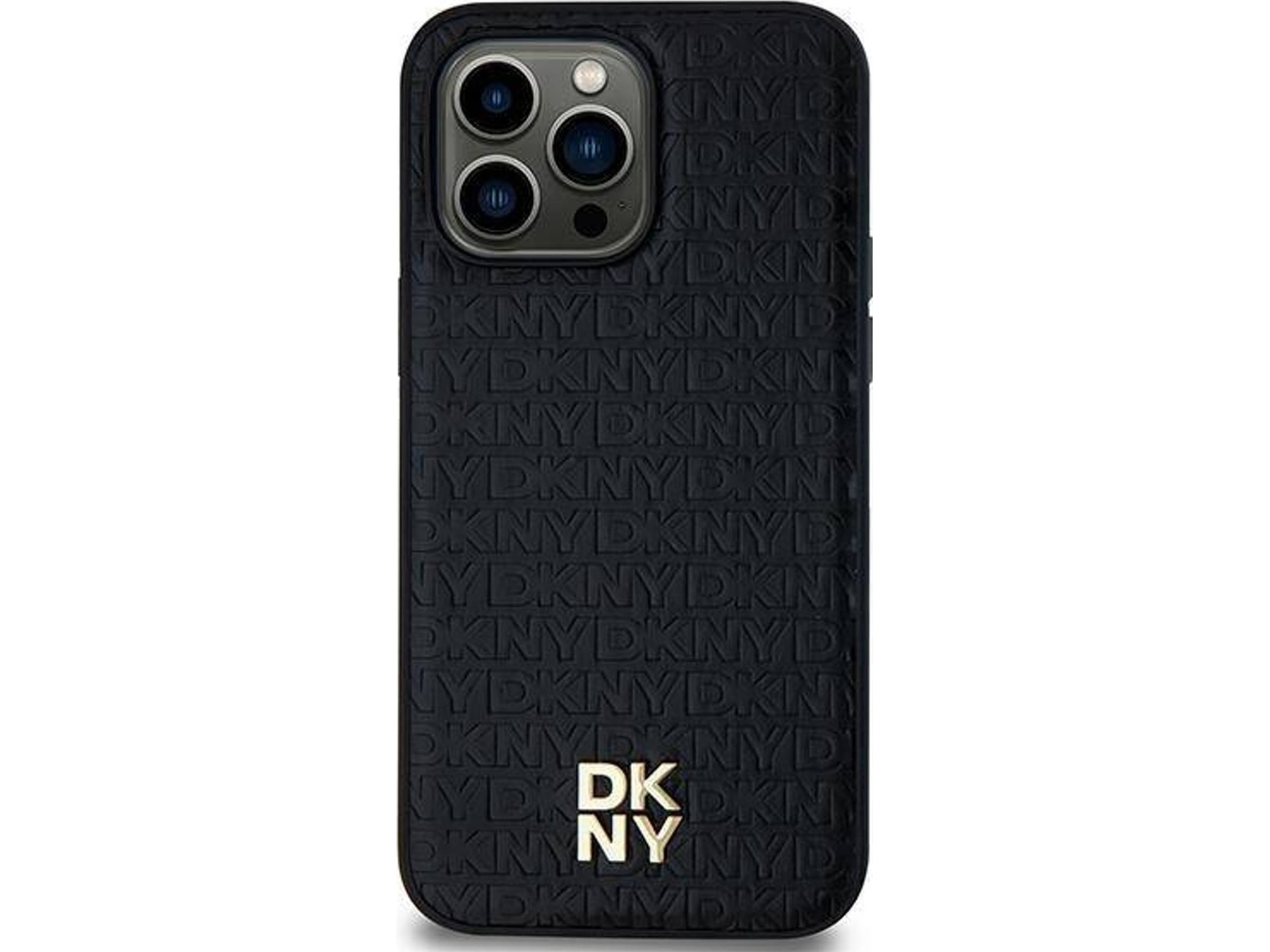 Samsung Galaxy S24 Ultra Dkny Ledertasche Muster Metall Logo Magsafe (Dkhms24lpshrpsk) Schwarz