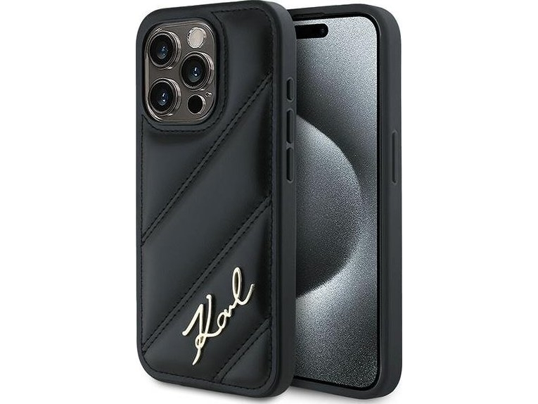 Karl Lagerfeld Karl Lagerfeld KLHCP13XPQDSMGK iPhone 13 Pro Max 6.7 czarny/black hardcase Diagonal Quilted Script | Parfymvarumärken - H-M - Karl Lagerfeld | GameStuff