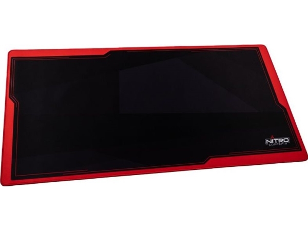 Nitro Concepts Dm12, Sort, Rød, Monokromatisk, Stof, Gummi, Gaming Musemåtte
