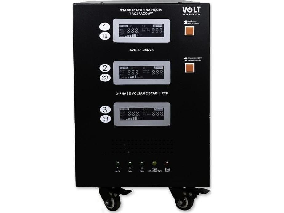 Trifazis įtampos stabilizatorius Volt Polska AVR PRO 25000VA 3% SERVO 3-F