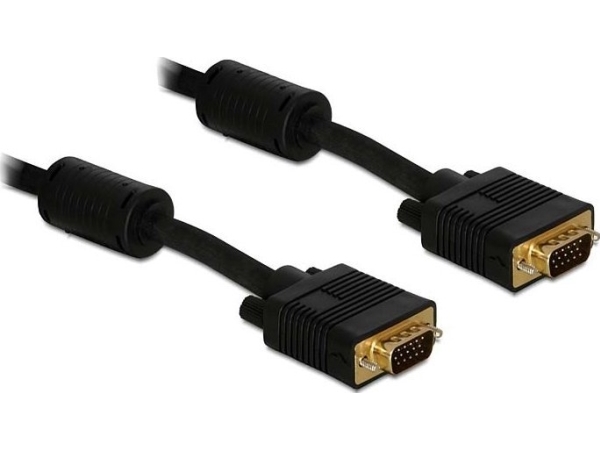 Goobay 68139, 15 M, Vga (D-Sub), Vga (D-Sub), Hanstik, Hanstik, Sort