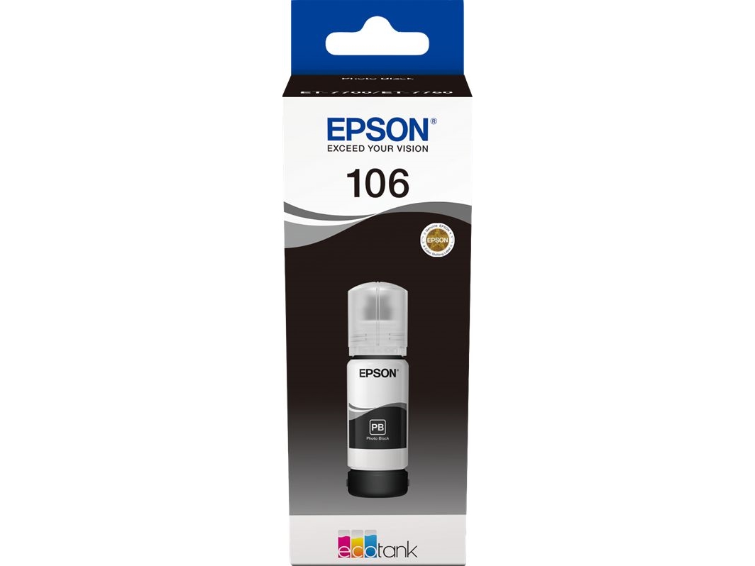 Epson 10, Original, Foto Sort, Epson, - Ecotank Et-7750 - Ecotank Et-7700, 70 Ml, Inkjet Print