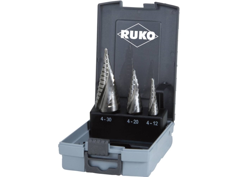 Grąžtas 3 Pakopinių Grąžtų Rinkinys Ruko Hss Quick Cut Ø4-30Mm