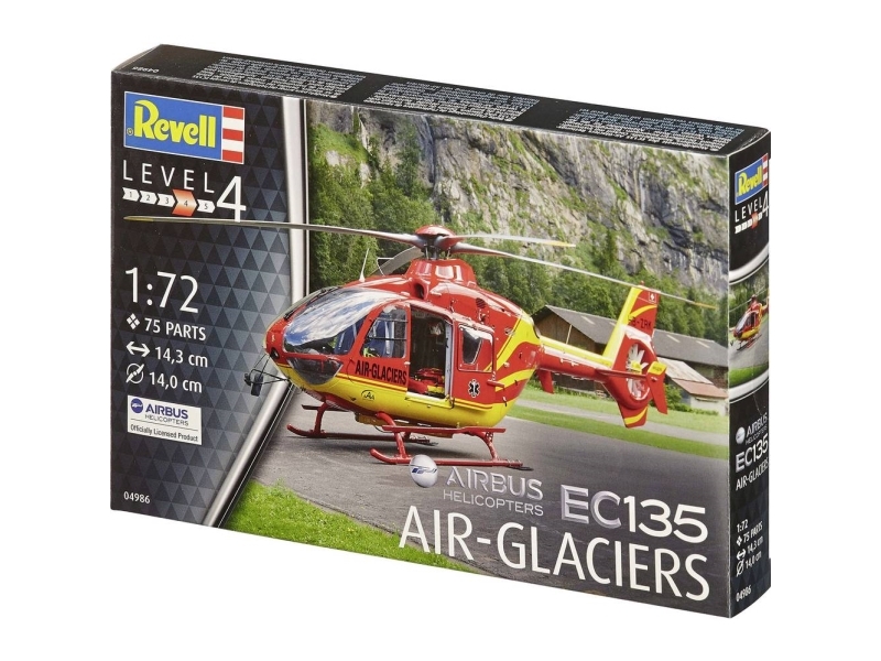 Revell Ec135 Air-Glaciers, Model Af Helikopter, Monteringssæt, 1:72, Ec135, Ethvert Køn, Plast