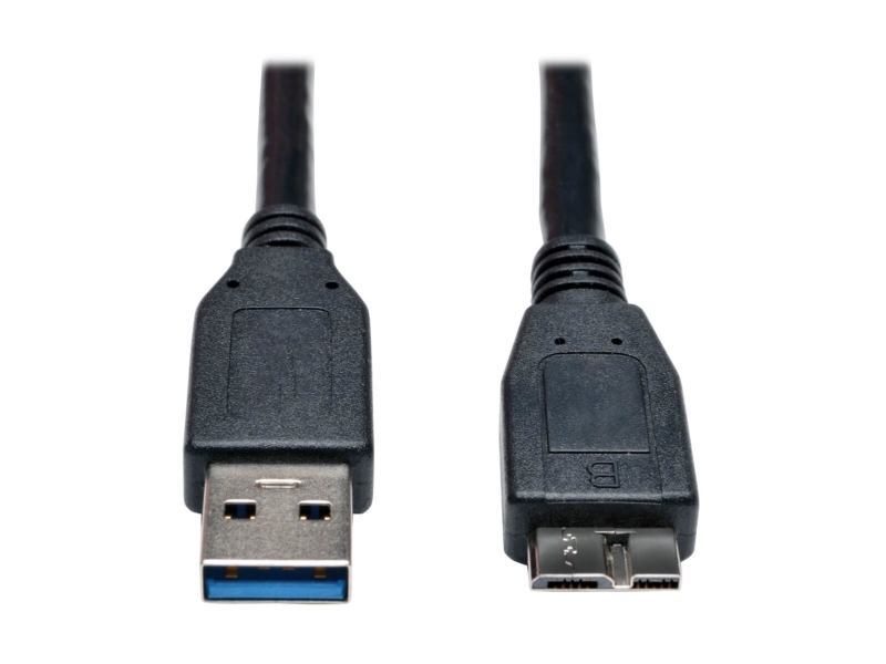 Tripp Lite U326-001-Bk, 0,3 M, Usb A, Micro-Usb B, Usb 3.2 Gen 1 (3.1 Gen 1), Hanstik/Hanstik, Sort
