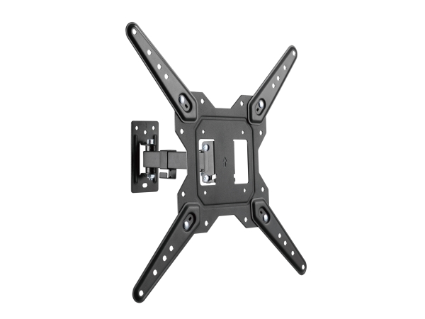 Equip 23"-55" Vollbewegliche Tv-Wandhalterung, 100 X 100 Mm, 400 X 400 Mm, -8 - 5°, -90 - 90°, Edelstahl, Schwarz