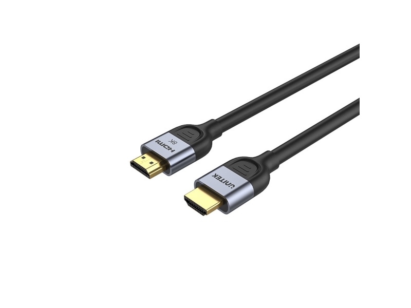 Unitek - Hdmi-Kabel - Hdmi Han Til Hdmi Han - 2 M - Sort, Space Grey - 8K60 Hz Support