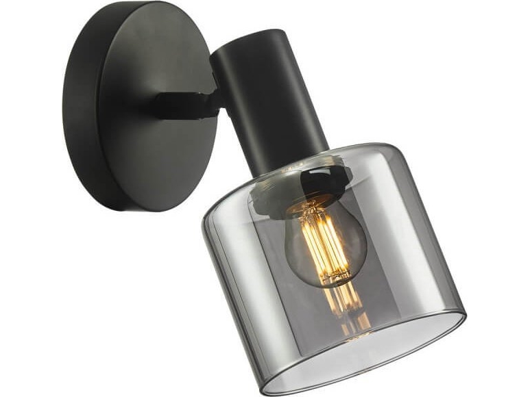 Italux Santia loft-/væg lampe til hallen sort røget