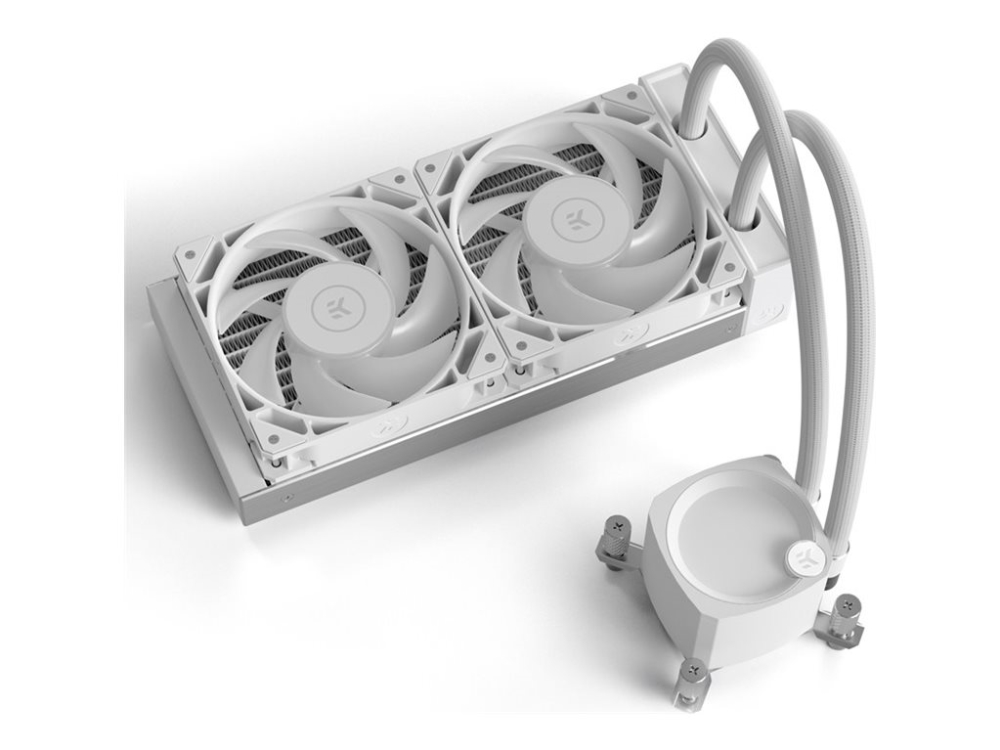EkWaterBlocks EK-Nucleus AIO CR240 Lux D-RGB - Kylsystem med vätska till processorn - Elementstorlek: 240 mm - (för: LGA1150, LGA1151, LGA1155, LGA1156, LGA1200, LGA1700, LGA2011, LGA2011-3, LGA2066, AM4, AM5) - koppar - 120 mm - vit | Datorkomponenter - Vattenkylning | GameStuff