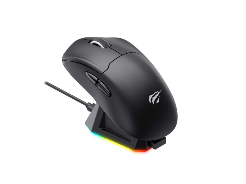 Havit Gamenote Ms979wb, Beidhändig, Rf Wireless + Bluetooth + Usb Type-C, 26000 Dpi, Schwarz