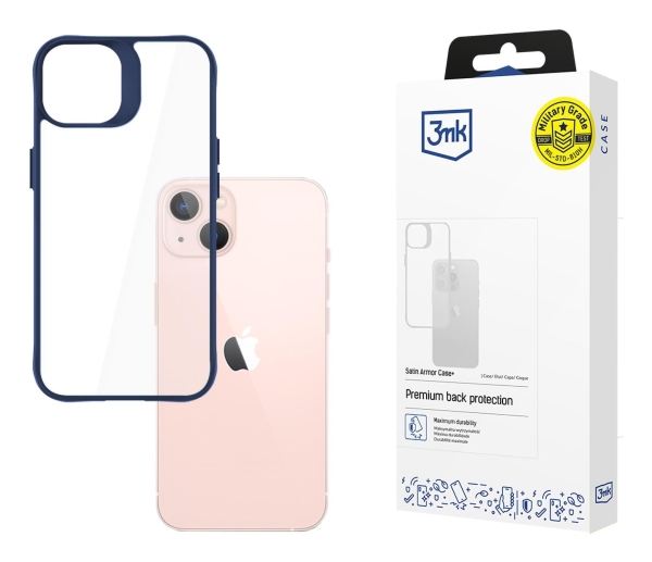 3Mk Satin Armor Case+ Iphone 14 Blau/Blau