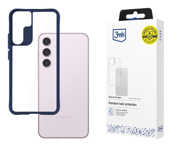 3mk Satin Armor Case Omslag Samsung Galaxy S24 15 8 Cm 6.2  " Blå Transparent