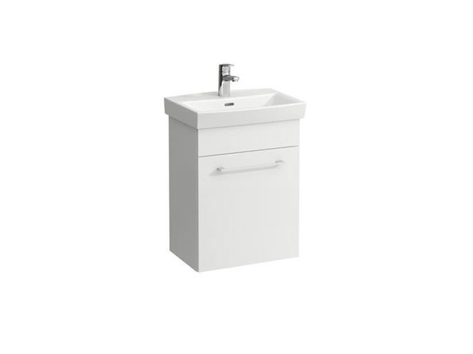 Laufen Pro N Hvid Møbelpakke Med Venstrehængslet Låge Samt Håndvask. Mål: Bredde 500 Mm Højde 670 Mm Dybde 360 Mm
