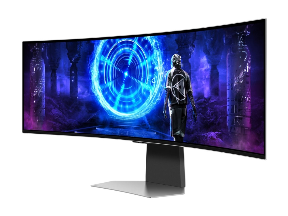Samsung Odyssey OLED G9 S49DG954SU - G95SD Series - OLED-monitor - Smart - spel - böjd - 49 - 5120 x 1440 Dual Quad HD @ 240 Hz - 250 cd/m² - 1000000:1 - HDR10 - 0.03 ms - DisplayPort, Micro HDMI, HDMI - högtalare - silver | Spel - Bildskärmar & tillbehör - Bildskärmar | GameStuff