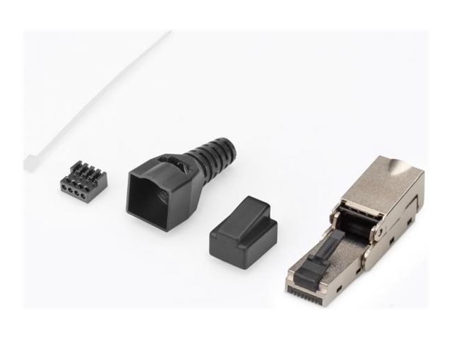 DIGITUS - Network connector kit - RJ-45 (han) bendable - STP - 5 - 9 mm - CAT 6a - IEEE 802.3an/IEEE 802.3at - 10 Gigabit ethernet