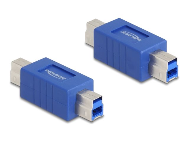 Delock - Usb Gender Changer - Usb Type B (Han) Til Usb Type B (Han) - Blå
