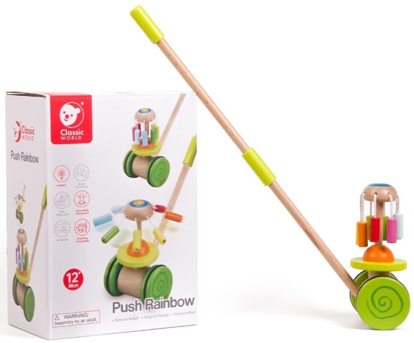 Classic Rainbow Push Walk Holzspielzeug (Ab 12 M)