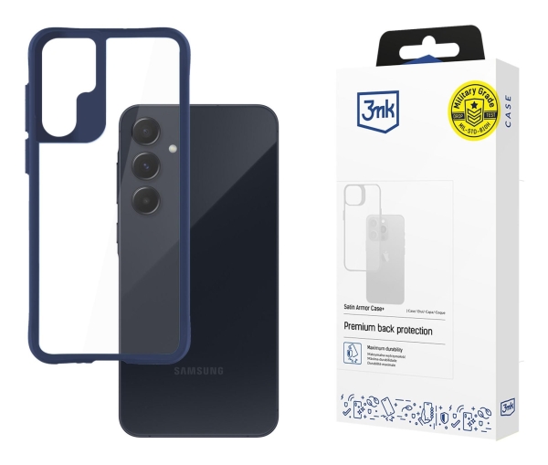3Mk Satin Armor+ Samsung Galaxy A55 5G Mobiltaske Blå
