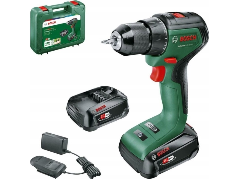 Bosch AKKUSKRUEMASKINE UNI 18V-60 2X2,0AH