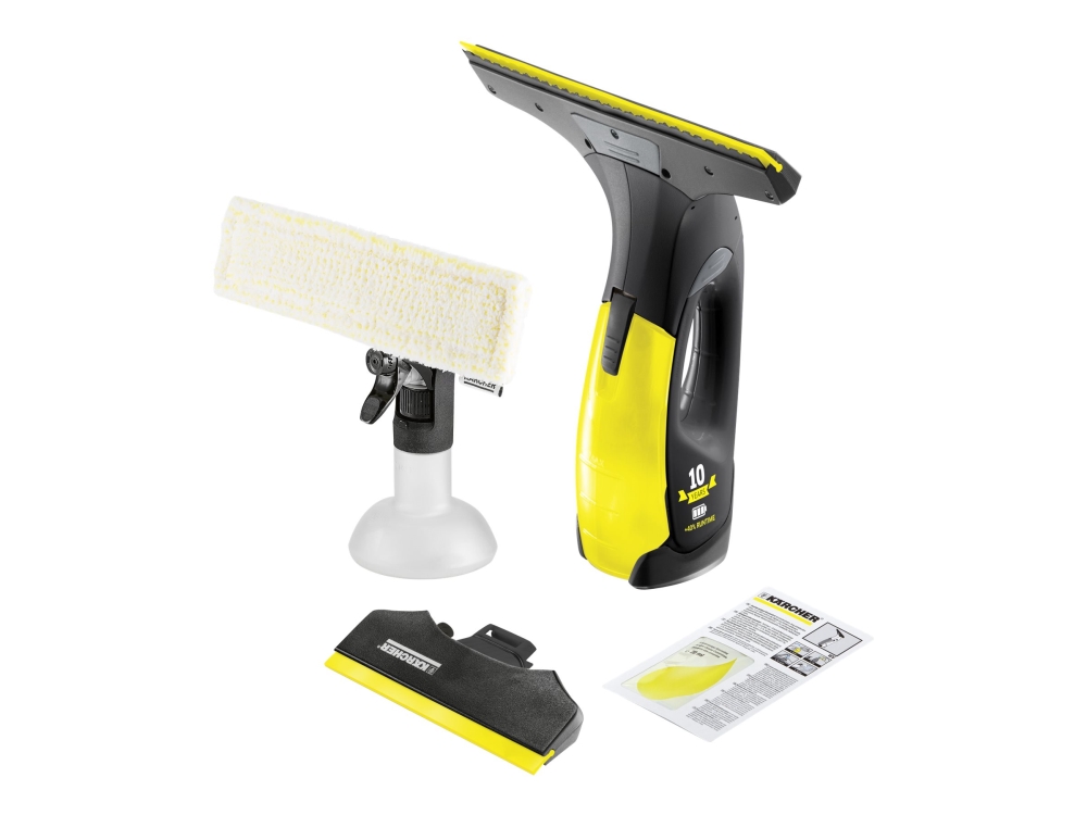 Kärcher WV 2, Musta, Keltainen, 0,1 L, 28 cm, 50 - 60 Hz, 220 - 240 V, Litiumioni (Li-Ion)