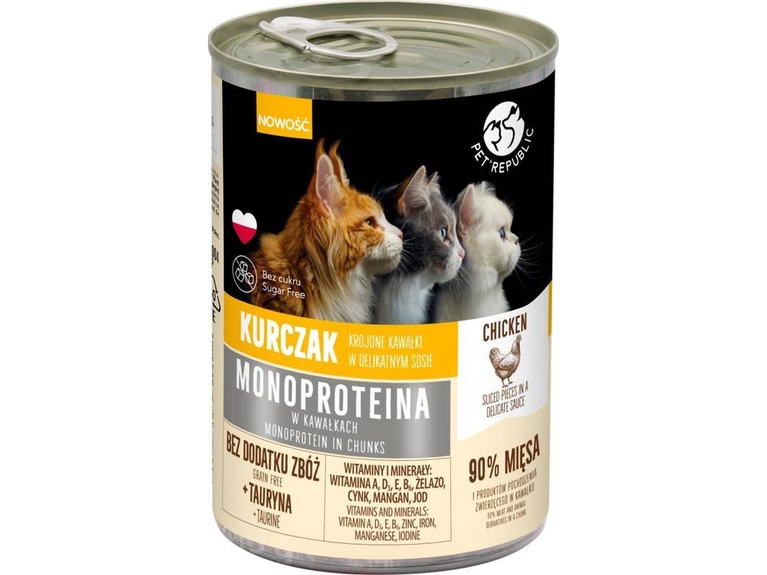 Triton Petrepublic Hühner-Monoproteinfutter Für Katzen, Stücke In Sauce 400G