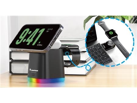 Zmartgear 4 I 1 Desktop Trådløs Opladningsstation Forenkel Din Opladningsrutine Og Opgrader Med En 4 I 1 Trådløs Opladningsstation.