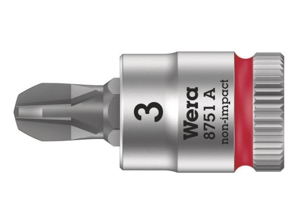 Wera 8751 A, 1 Stk, Phillips, 1/4", Ph 3, 28 Mm, Tjekkiet