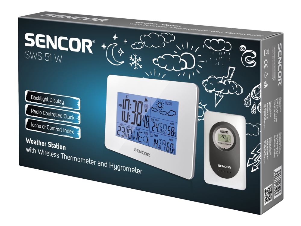Sencor Sws 51 W - Vejrstation - Hvid