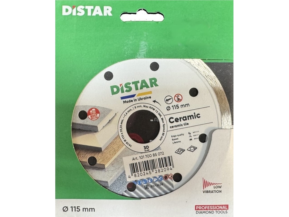 DISTAR CERAMIC DIAMOND TARGET 115 x 1.4 x 8 x 22.23mm