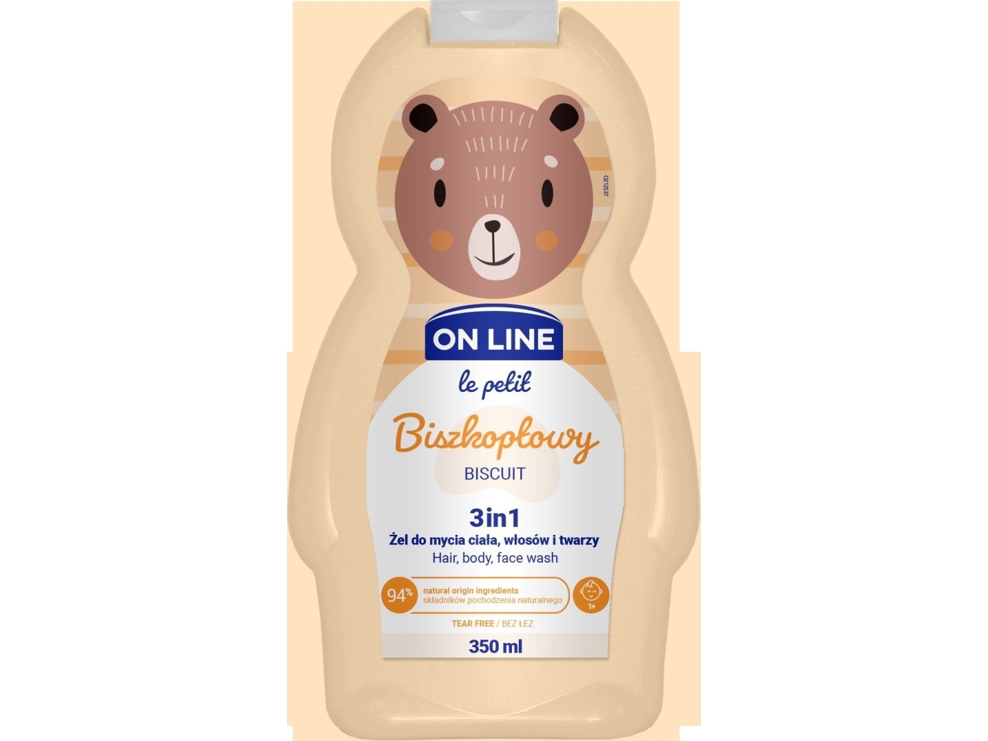 On Line Le Petit 3-I-1 Body-, Hår- Og Ansigtsvask Gel Til Børn Kiks 350Ml