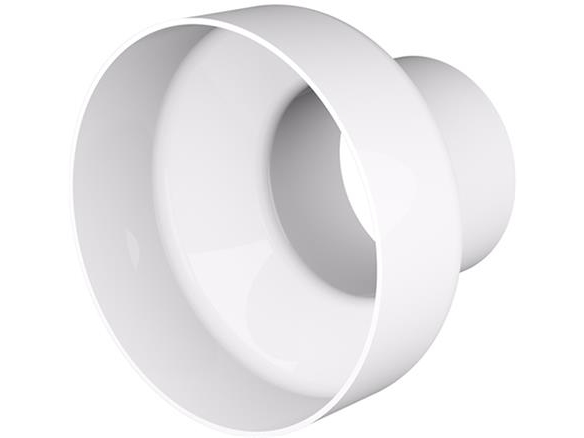 Färskplastsystem 150, vit PVC, plastreducering från Ø150 till Ø125 mm, hylsa/nippelanslutning (Ø150 utanför böj / Ø125 i rör). | Ventilation & Klimat - Annan ventilation och klimat - Övriga | GameStuff