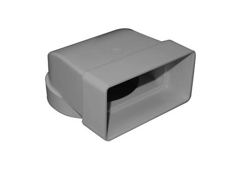 Färskplastsystem Rect. 90° böj 204x60 mm till Ø125 mm. | Diverse | GameStuff