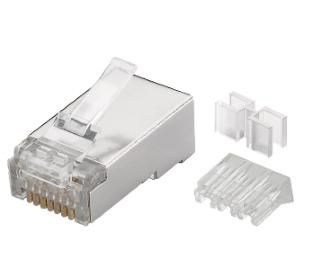 MicroConnect - Netværk-konnektor - RJ-45 (han) - FTP - CAT 6a - modulær - aluminium (pakke med 100)