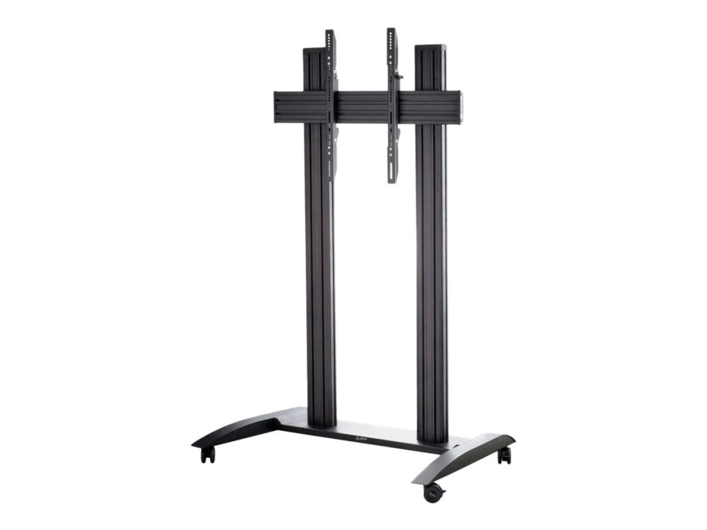 Edbak Premium Series - Vogn Med Hjul - Moderne - For Fladt Panel - Videokonferencevogn - Aluminium - Sort - Skærmstørrelse: 75"-86"